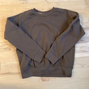 Richer Poorer Womens Cotton-blend Brown Crew Neck Long Sleeve Sweatshirt Sz S